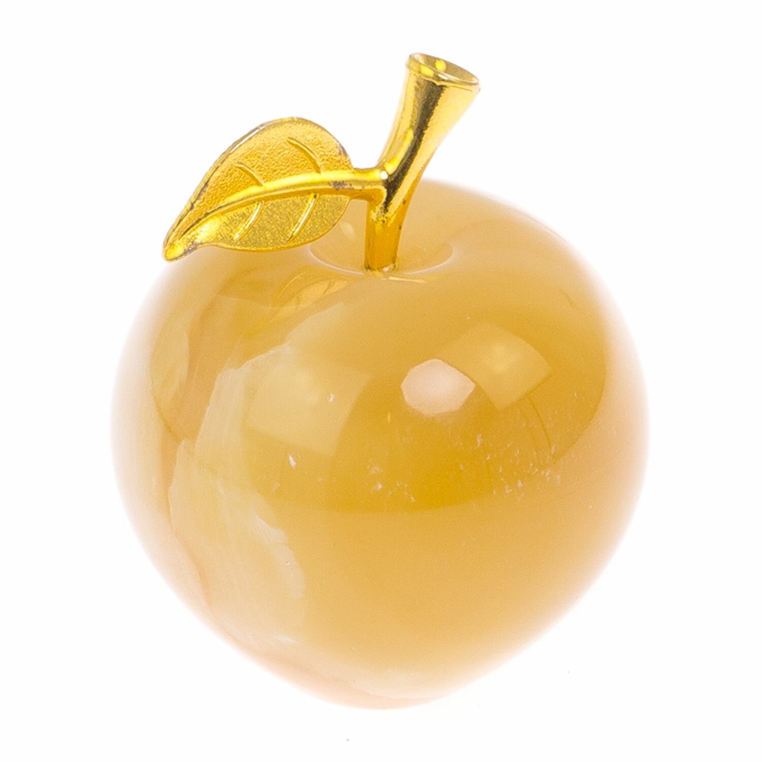 Яблоко из медового оникса 7,5х9,5 см (3) 125260