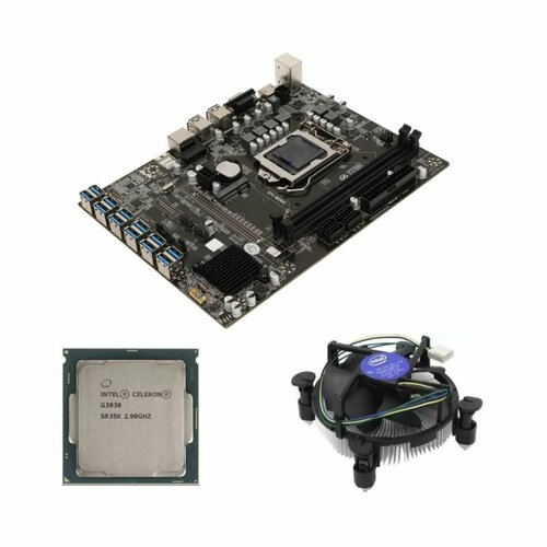 Майнинг Материнская плата 12 портов USB30 к PCIE LGA1151 intel celeron g3930 1056100₽