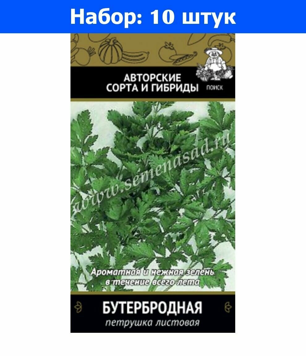 Петрушка Бутербродная листовая 3г Ср (Поиск) автор - 10 пачек семян