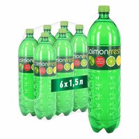 Газированный напиток Laimon Fresh 1.5 л ПЭТ упаковка 6 штук