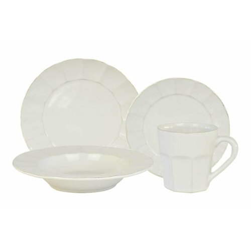 Набор обеденный с кружками Paris белый 4 персоны 16 предметов Matceramica 12346₽