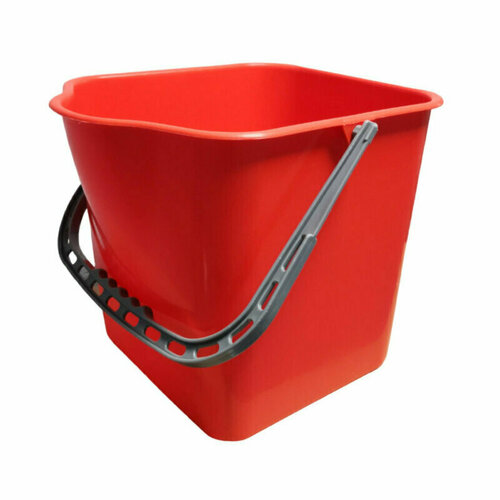Ведро для тележки прямоугольное пластик красный 25л 25EC/4, 1687550