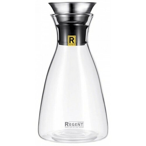Графин для воды Regent Inox / Регент Инокс Franco с фильтр-кнопкой стекло прозрачный 1.6л / кувшин