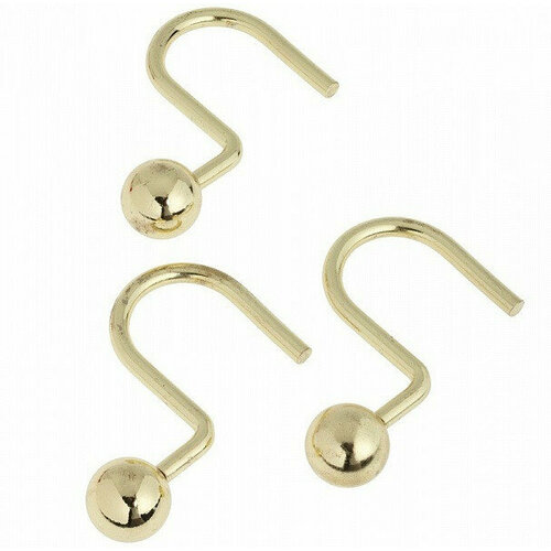 Набор из 12 крючков для шторки Carnation Home Fashions Ball Type Hook Brass SLM-BAL/64