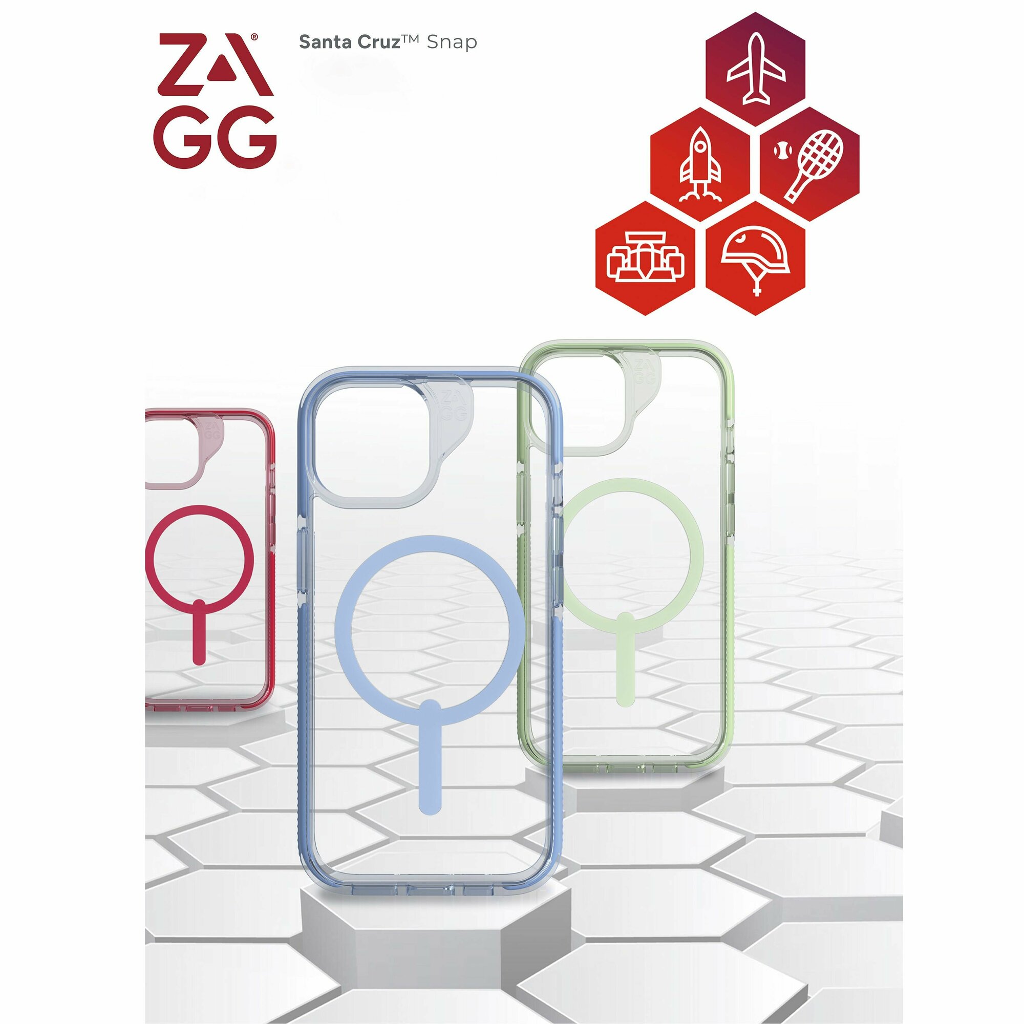 Чехол для iPhone 14 Plus / 15 Plus (6.7") ZAGG Santa Cruz Green SNAP Case с магнитом для MagSafe зеленый - фотография № 12