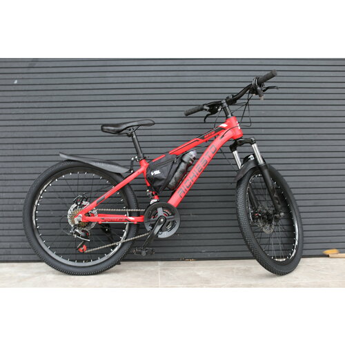 Велосипед RICHIESTO 24 алюминиевый 21 скорость дисковые тормоза рост 140 - 165см красный 2115000₽