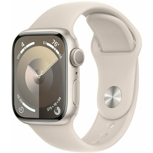 Смарт-часы Apple Watch Series 9 45mm Starlight Aluminium Case with Starlight Sport Band SM 4185000₽