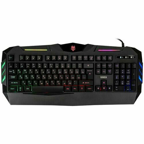 Клавиатура проводная DEXP Raven KB-902 мембранная клавиш - 104 USB черная 234700₽