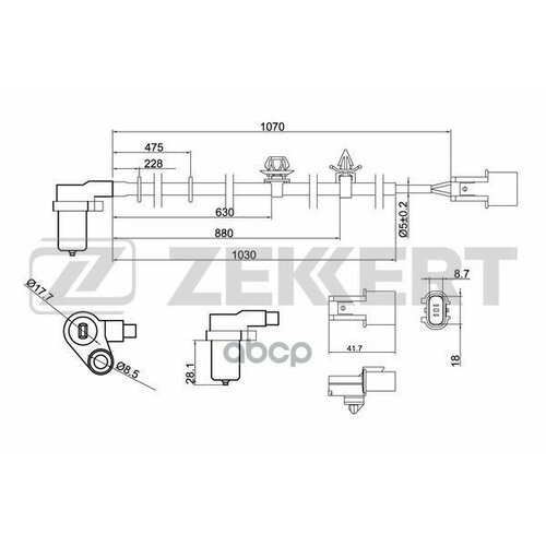 Датчик Abs Задн. Прав. Mitsubishi Lancer Vii 03- Zekkert арт. se-6157