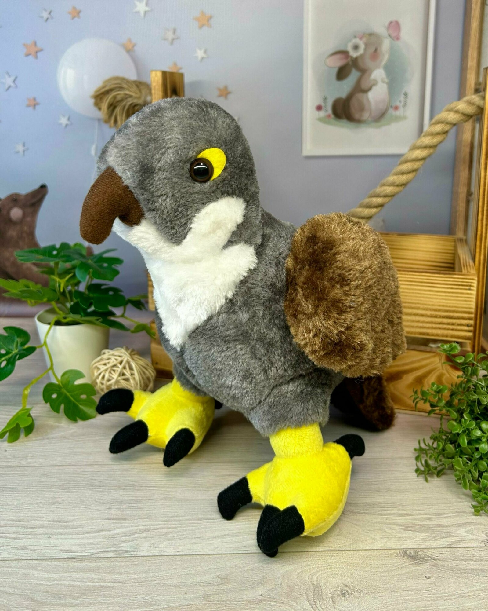 Мягкая игрушка "Плюшевый орёл" 25 см - Белоголовый орлан