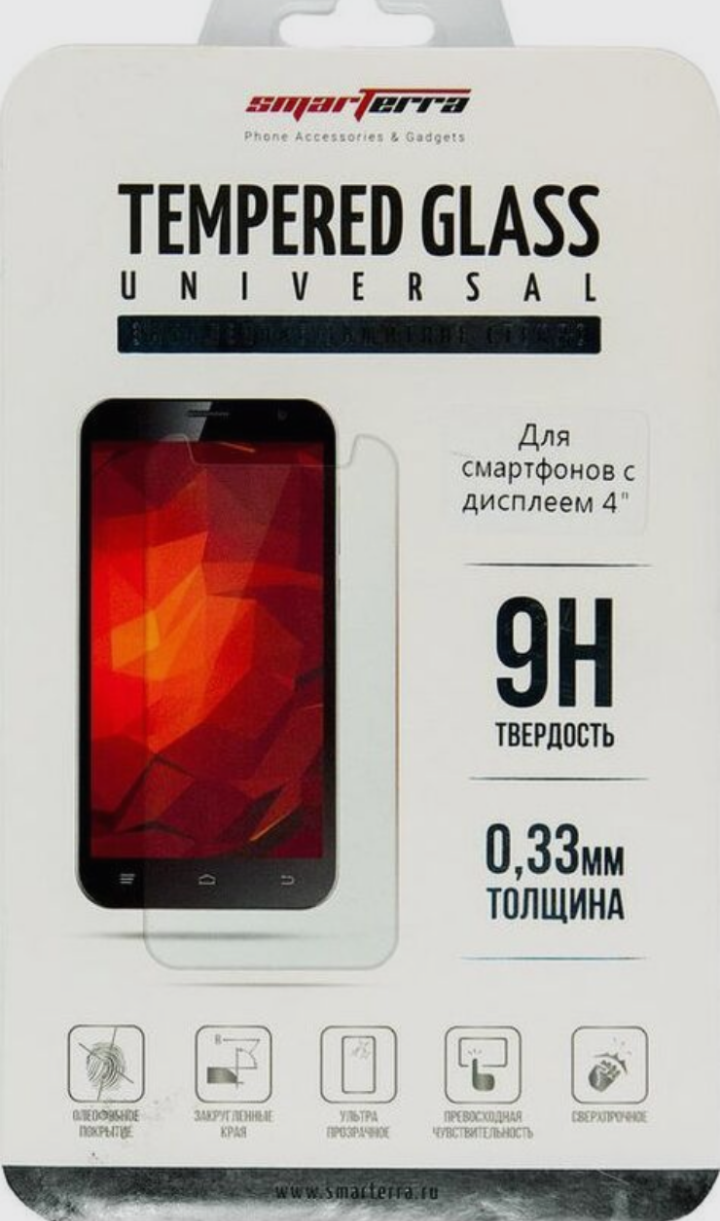 Защитное стекло SMARTERRA TEMPERED GLASS универсальное 4"