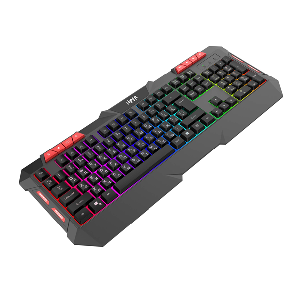 Клавиатура HIPER чёрная, 112кл, USB, мембранная, RGB подсветка - фото №12