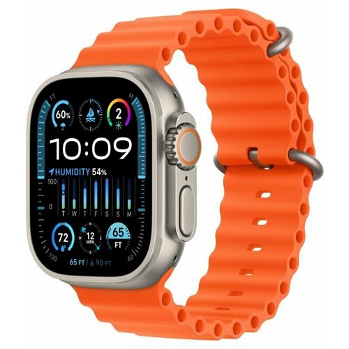 Смарт-часы Apple Watch Ultra 2 GPS Cellular 49mm Titanium Case with Orange Ocean Band 9999000₽