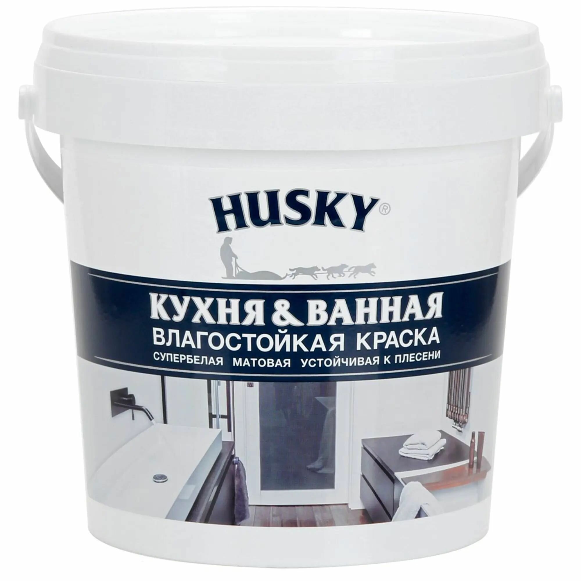 Краска для кухонь и ванных комнат Husky 0.9 л