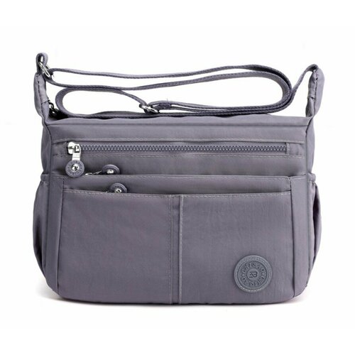 фото Сумка мессенджер , фактура рельефная, серый muscari