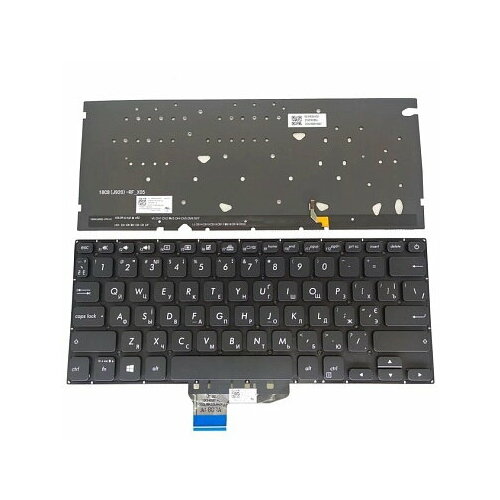 Клавиатура для ноутбука Asus X430, K430FA, K430FN черная, с подсветкой клавиатура для ноутбука asus k430fa k430fn черная