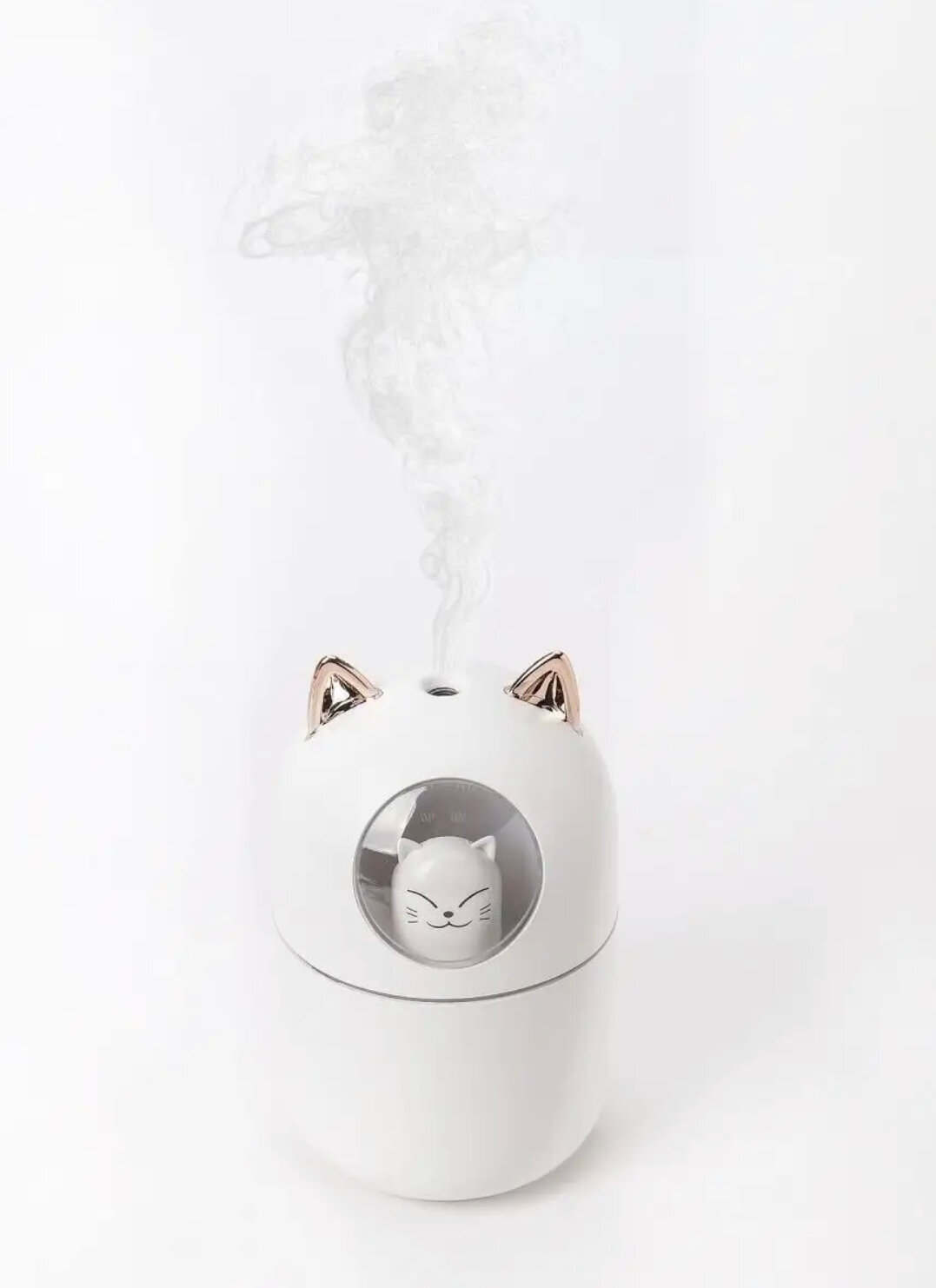 Увлажнитель воздуха ультразвуковой "Котик" с подсветкой, белый - фотография № 18