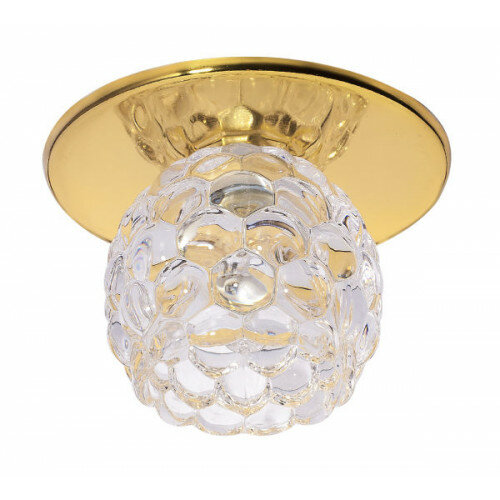 фото Italmac Ice 12 5 04 Светильник с ограненным стеклом, цветок, золото, GU5.3