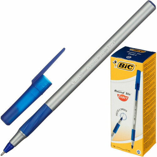 Ручка шариковая Bic Раунд Стик Экзакт синяя, 918543 0,28 мм - 5 шт