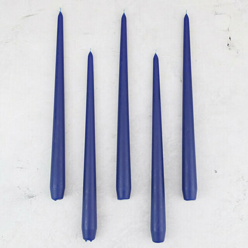 Candleslight Высокие свечи Андреа Velvet 30 см, 5 шт, темно-синие всв-30-18-набор-5