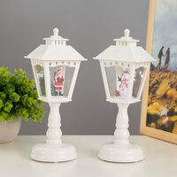 Ночник "Новогодний фонарь" LED RGB от батареек 3хААА микс 8х8х22 см   ...