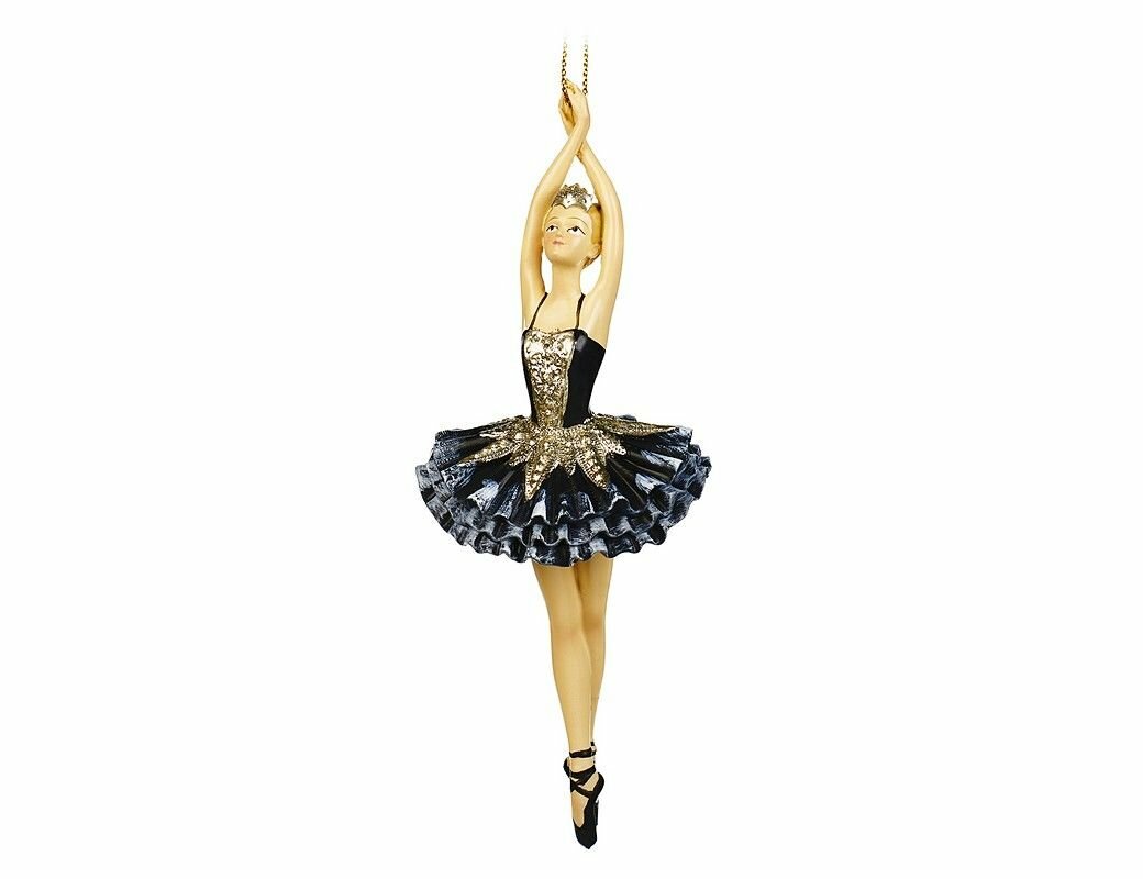 Ёлочная игрушка дебют - балерина блэкки, полистоун, 14 см, Goodwill