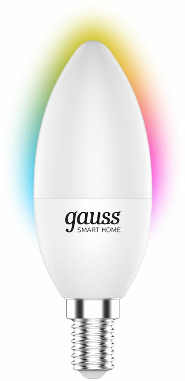 Умная лампа Gauss IoT Smart Home E14 5Вт 470lm Wi-Fi (упак:1шт) (1190112)