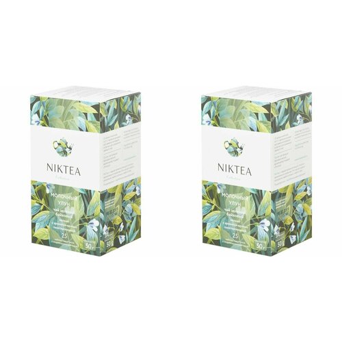 Niktea/ Чай в пакетиках Молочный Улун, зеленый, 25 шт, 2 уп