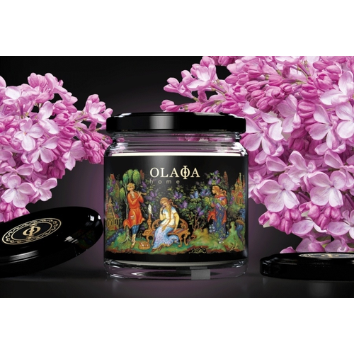 Ароматическая свеча мини в крафтовой коробке Олафа 