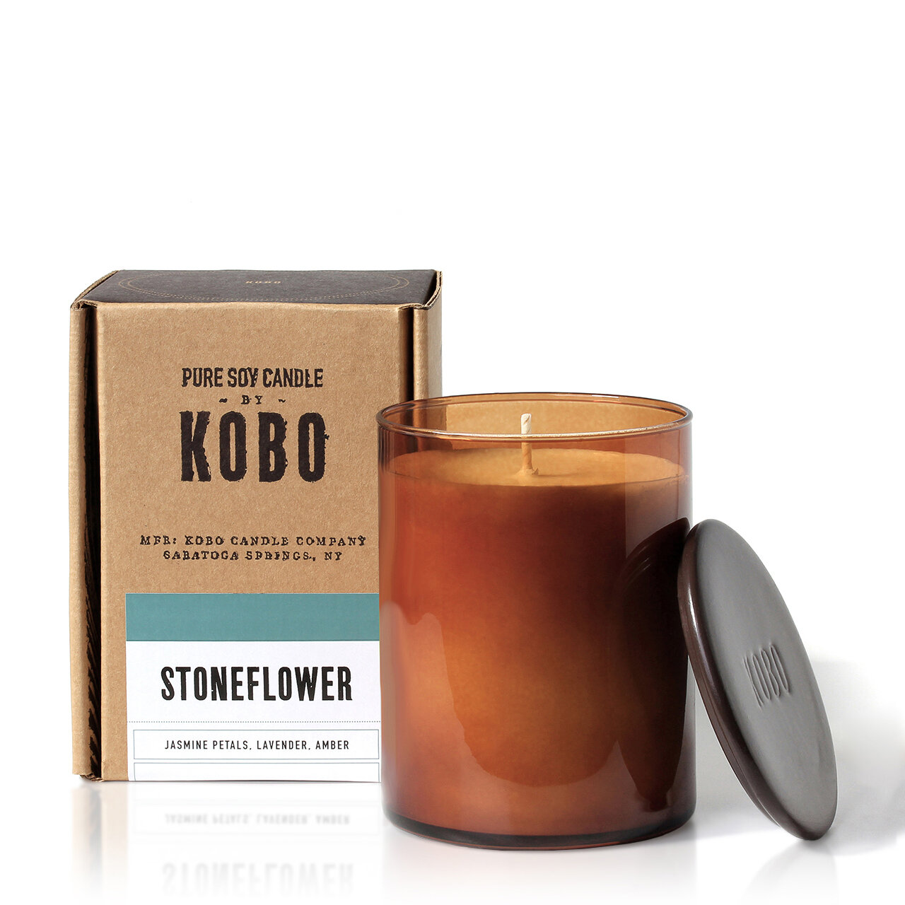 STONEFLOWER Большая свеча в стекле, KOBO Candles