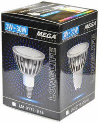 Лампа светодиодная LM-0177-E14 WARM WHITE MEGA LIGHTING