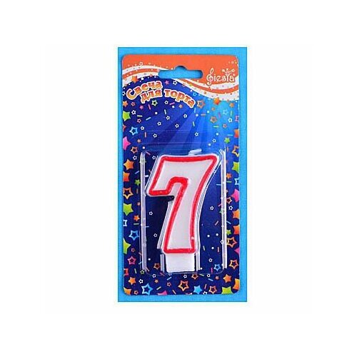 Свеча для торта Цифра 7 двусторонняя 396₽