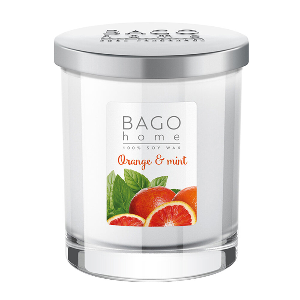 Свеча ароматическая BAGO home Ориджиналс. Апельсин с мятой - фото №1