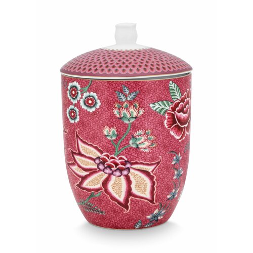 Емкость для хранения Pip Studio Flower Festival Dark Pink, WW.51.009.036, 1.5 л