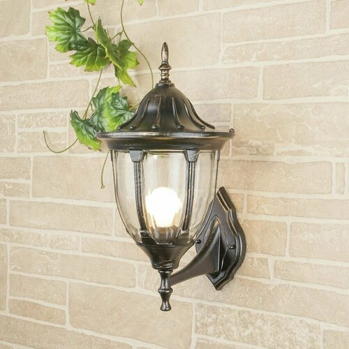 Настенный фонарь уличный Elektrostandard 1003U черное золото / 9909-C (GL 1003U)