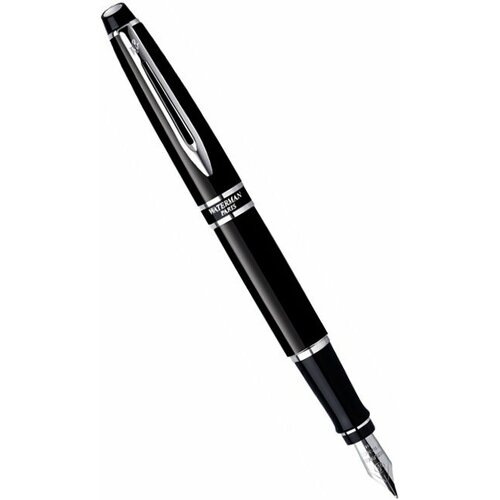 Waterman S0818530 Перьевая ручка waterman expert, black laque ct (перо f)