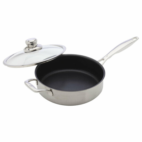 Сотейник с крышкой Swiss Diamond Nonstick Clad 24 см, 3 л, сталь нержавеющая, п/к