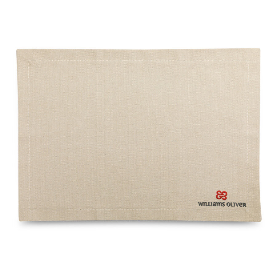 фото Плейсмат с вышивкой Williams Oliver 35х50 см, хлопок, слоновая кость
