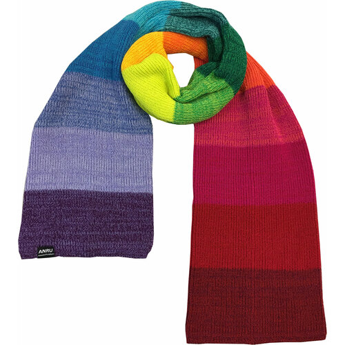 Шарф ANRU, шерсть, one size, мультиколор