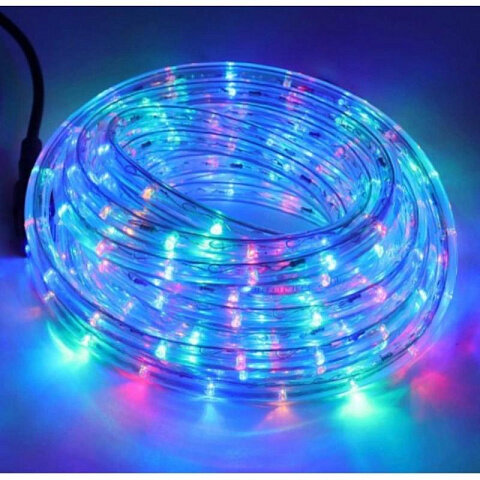 Влагостойкий светодиодный дюралайт Разноцветный LED Rope Light 20m - фотография № 1
