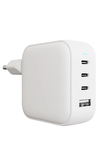 Сетевое зарядное устройство VLP G-Charge 100Вт 3*USB-C+USB-A, PD, QC, белый - фото №1