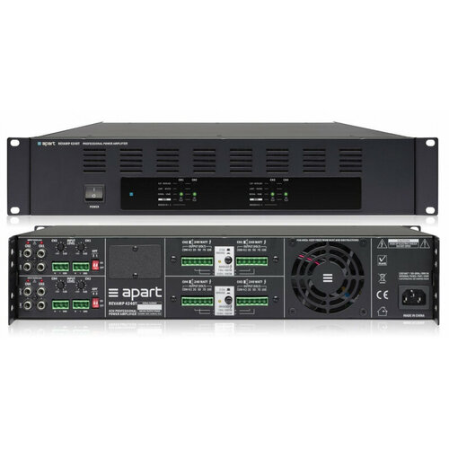 Biamp REVAMP4240T - 4-канальный цифровой усилитель мощности 4 х 240 Вт 100 - 70 - 50 - 35 вольт или 4 Ом, в мостовом режиме 2 х 480 Вт 100 - 70 - 50 - 35 вольт или 4 Ом. 4 несимметричных линейных входа RCA, 4 симметричных линейных входа евроблок. класс D