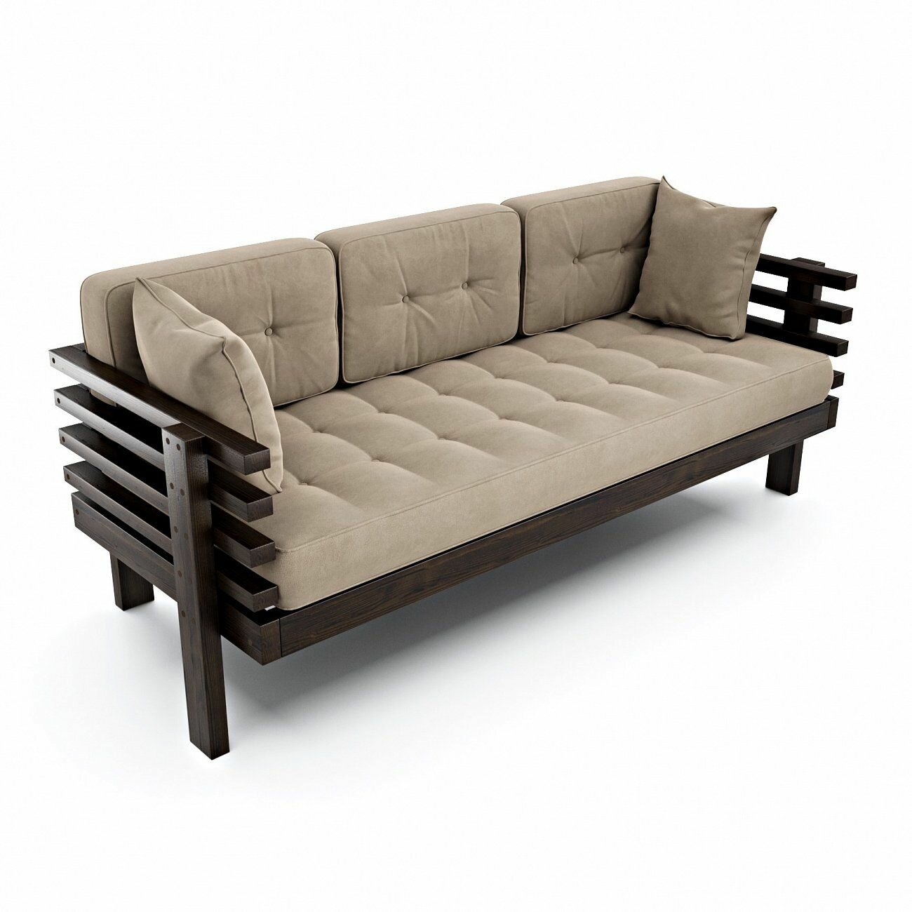 фото Диван Arsko Стоун Венге/Бежевый велюр