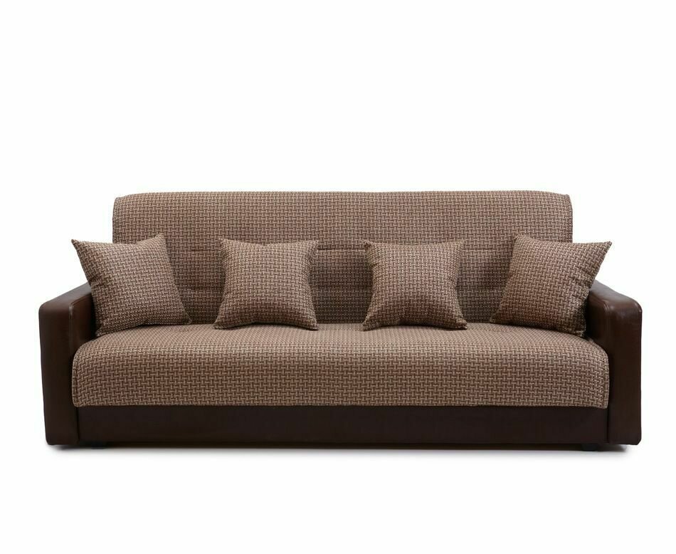 фото Диван Fotodivan Лондон Рогожка Коричневый Микс 140