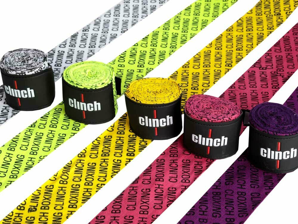 Бинты эластичные Clinch Boxing Crepe Bandage Tech Fix ярко-зеленые (длина 3.5 м)