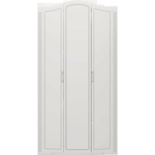Шкаф для одежды без зеркал 3-х дверный Ижмебель Виктория модуль 9 Белый глянец с порами/белая глянцевая ПВХ пленка