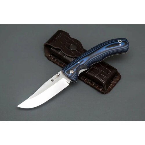 фото Складной нож из стали vg-10«таежник», рукоять пластик g-10 (цвет синий) кузница сёмина юрия михайловича