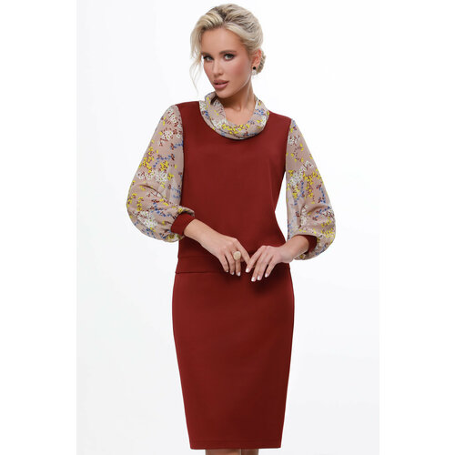 фото Костюм dstrend, размер 56, бордовый