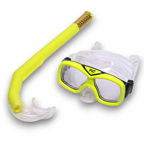 Набор для плавания детский E41235 маска+трубка (ПВХ) (желтый)