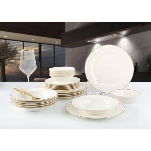 Набор столовой посуды Arya Exclusive Dory Gold из 24 предметов на 6 персон 11197₽